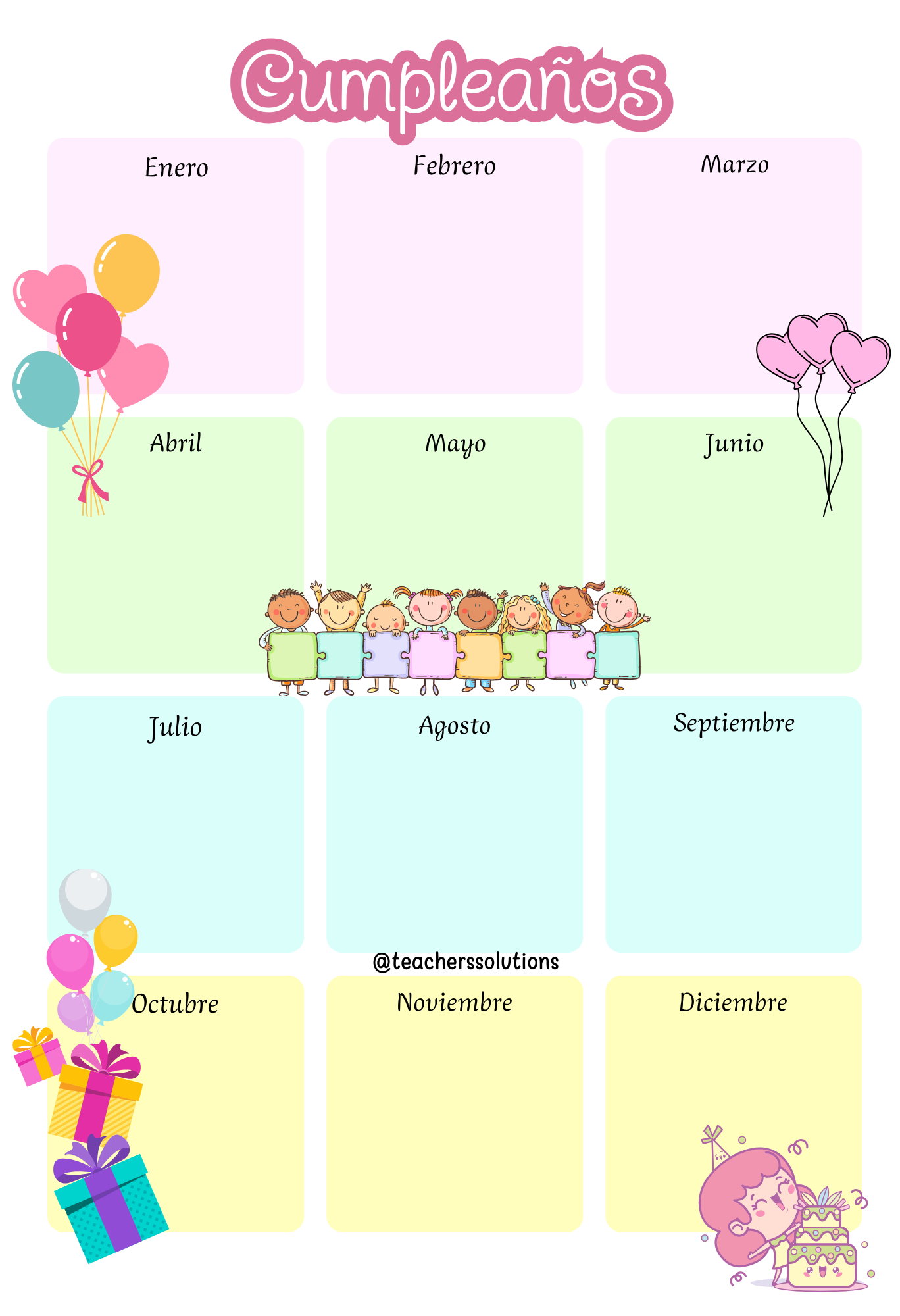 Cartel de cumpleaños