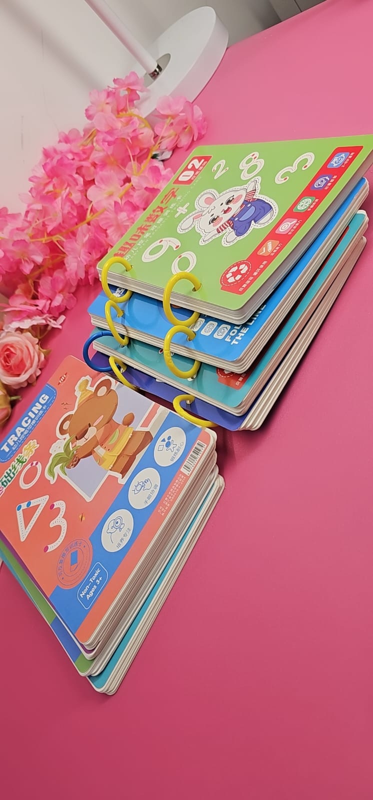 Set de 8 Libritos Reutilizables de Trazos – Preescritura Montessori (3+)