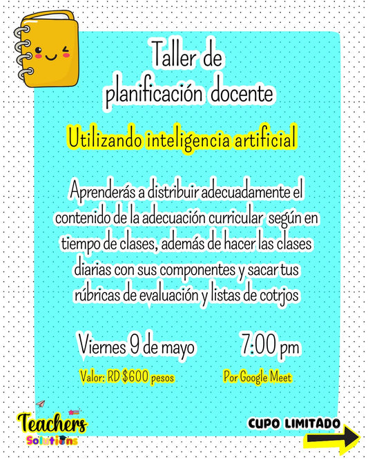 TALLER DE PLANIFICACIÓN CON IA