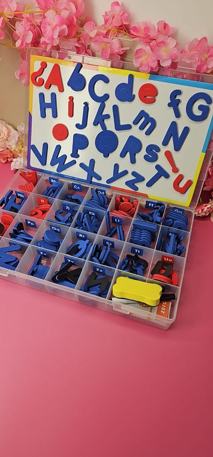 Kit de Letras Magnéticas + Pizarra (211 piezas)