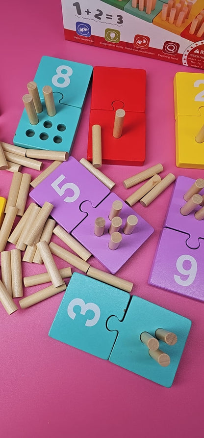 Rompecabezas Numérico con Palitos – Conteo del 1 al 10 (Montessori)