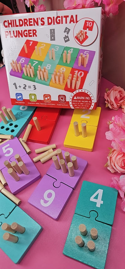 Rompecabezas Numérico con Palitos – Conteo del 1 al 10 (Montessori)