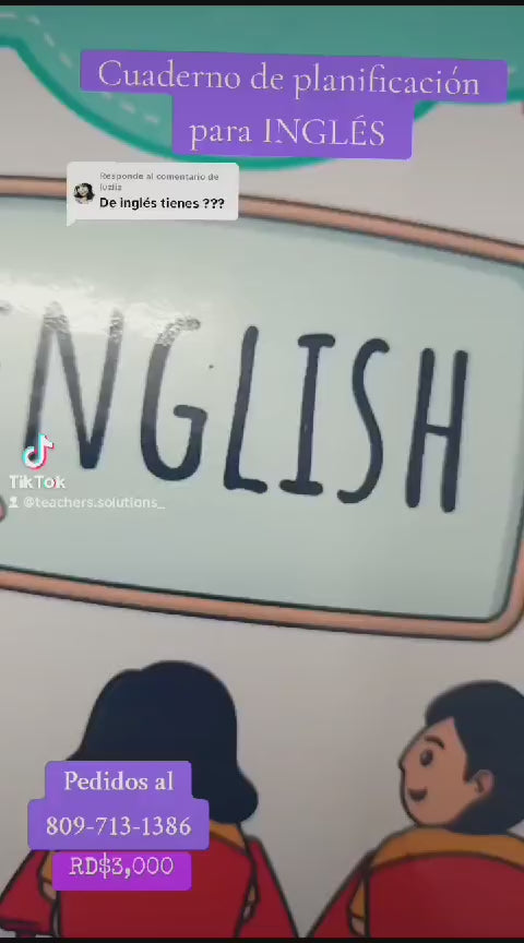 Cuaderno planificación de Inglés